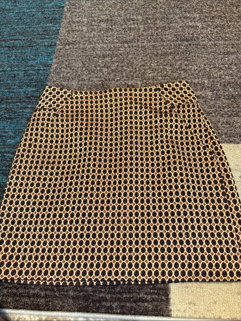 Loft Bronze and Black Mini Skirt